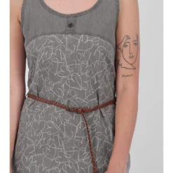 Jurk "Doia" Grijs -Exporteren Mooie Look Winkel alife and kickin jurk doia grijs 3