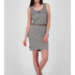 Jurk "Doia" Grijs -Exporteren Mooie Look Winkel alife and kickin jurk doia grijs 4