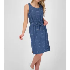 Jurk "Doja" Blauw -Exporteren Mooie Look Winkel alife and kickin jurk doja blauw 4