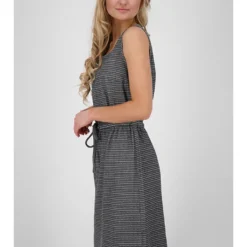 Jurk "Doja" Donkergrijs -Exporteren Mooie Look Winkel alife and kickin jurk doja donkergrijs 2