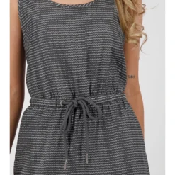 Jurk "Doja" Donkergrijs -Exporteren Mooie Look Winkel alife and kickin jurk doja donkergrijs 4