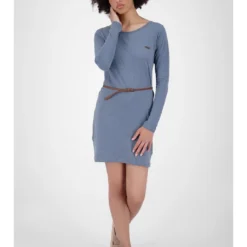 Jurk "Ellin" Blauw -Exporteren Mooie Look Winkel alife and kickin jurk ellin blauw 5