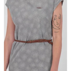 Jurk "Mello" Grijs -Exporteren Mooie Look Winkel alife and kickin jurk mello grijs 3