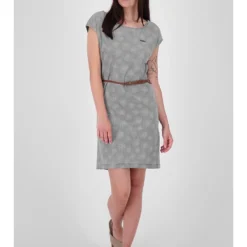 Jurk "Mello" Grijs -Exporteren Mooie Look Winkel alife and kickin jurk mello grijs 4