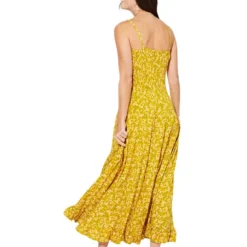 Jurk Geel/wit/groen -Exporteren Mooie Look Winkel aller simplement jurk geel wit groen 1