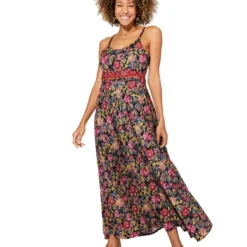 Jurk Zwart/geel/rood