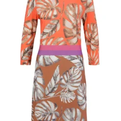 Jurk Oranje/lichtbruin