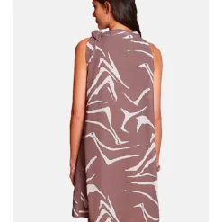 Jurk Bruin/wit -Exporteren Mooie Look Winkel assuili jurk bruin wit 2