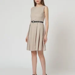 Jurk "Chloe" Beige -Exporteren Mooie Look Winkel assuili jurk chloe beige 2