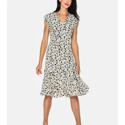 Jurk Crème/zwart -Exporteren Mooie Look Winkel assuili jurk creme zwart 2