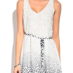 Jurk "Fanie" Wit/donkerblauw -Exporteren Mooie Look Winkel assuili jurk fanie wit donkerblauw 2