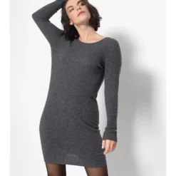 Kasjmieren Jurk "Armet" Donkergrijs