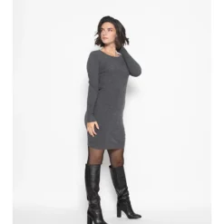 Kasjmieren Jurk "Armet" Donkergrijs -Exporteren Mooie Look Winkel authentic cashmere kasjmieren jurk armet donkergrijs 3