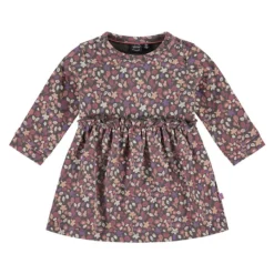 Jurk Antraciet/paars/lichtroze