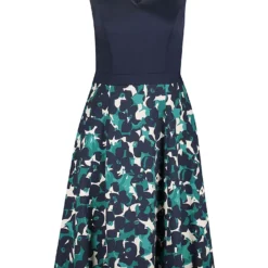 Jurk Donkerblauw/turquoise