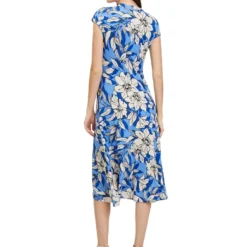 Betty Barclay Jurk Beige/blauw -Exporteren Mooie Look Winkel betty barclay jurk beige blauw 3