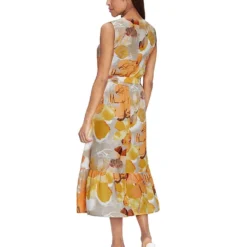 Betty Barclay Jurk Beige/oranje -Exporteren Mooie Look Winkel betty barclay jurk beige oranje 3