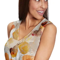 Betty Barclay Jurk Beige/oranje -Exporteren Mooie Look Winkel betty barclay jurk beige oranje 4