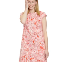 Betty Barclay Jurk Oranje/wit -Exporteren Mooie Look Winkel betty barclay jurk oranje wit 2