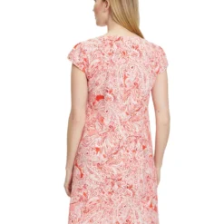 Betty Barclay Jurk Oranje/wit -Exporteren Mooie Look Winkel betty barclay jurk oranje wit 3