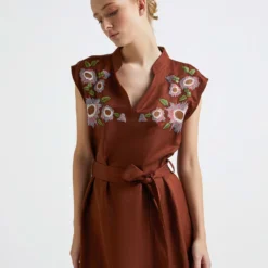 Jurk Donkerbruin -Exporteren Mooie Look Winkel bgn jurk donkerbruin 3