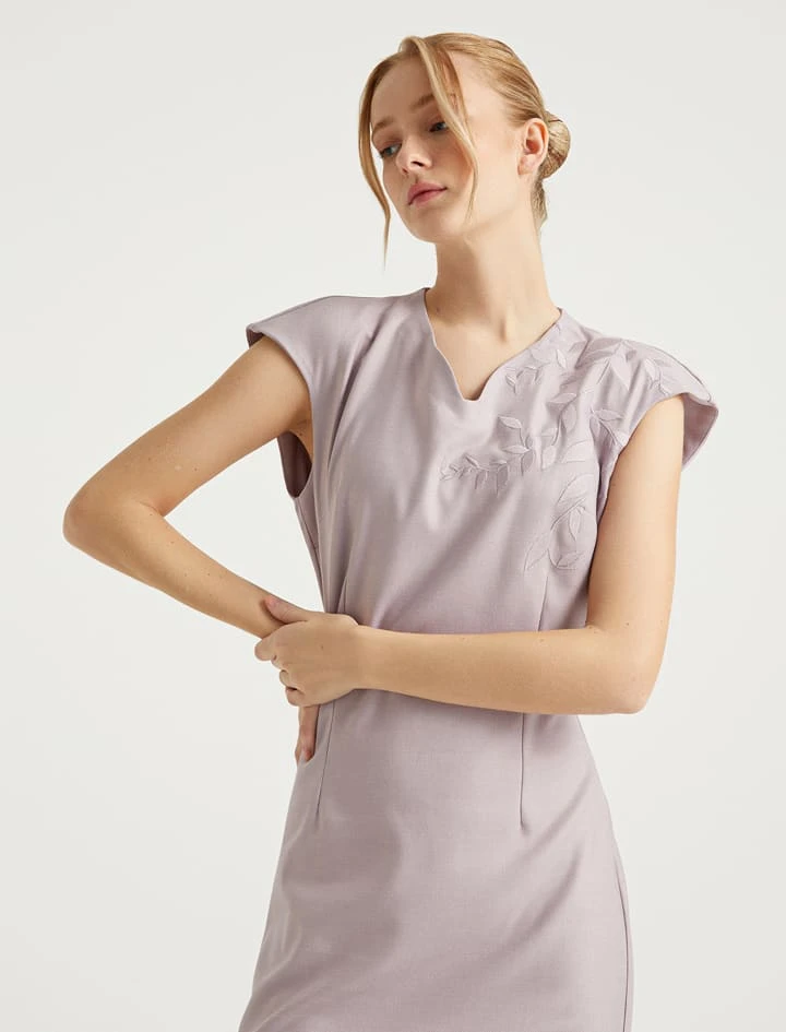 Jurk Lavendelkleurig 4 Jurk Lavendelkleurig - Afbeelding 4