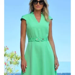Jurk "Croisette" Groen