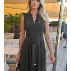 Jurk "Domenica" Antraciet -Exporteren Mooie Look Winkel bleu dazur jurk domenica antraciet 2