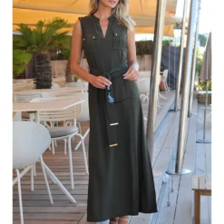 Jurk "Domenica" Antraciet