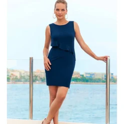 Jurk "Palace" Donkerblauw -Exporteren Mooie Look Winkel bleu dazur jurk palace donkerblauw 2