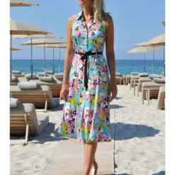 Jurk "St. John" Lichtblauw