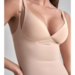 Bye Bra Shape-jurk Beige -Exporteren Mooie Look Winkel bye bra shape jurk beige 4