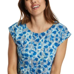 CARTOON Jurk Blauw/grijs -Exporteren Mooie Look Winkel cartoon jurk blauw grijs 4