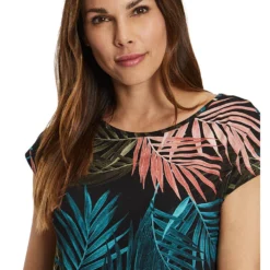 CARTOON Jurk Blauw/kaki/ Zwart -Exporteren Mooie Look Winkel cartoon jurk blauw kaki zwart 5