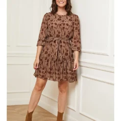 Jurk Lichtbruin/bruin