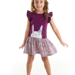 Jurk "Cute Bunny" Paars