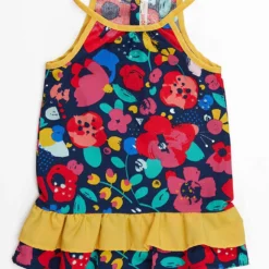 Jurk "Flowers" Donkerblauw -Exporteren Mooie Look Winkel denokids jurk flowers donkerblauw 2