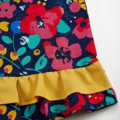Jurk "Flowers" Donkerblauw -Exporteren Mooie Look Winkel denokids jurk flowers donkerblauw 5