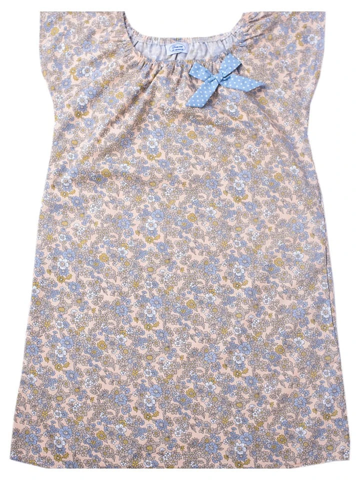 Jurk Geel/lichtblauw