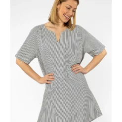 Elkline Jurk "Sea Breeze" Wit/donkerblauw