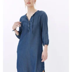 Jurk "Hilla" Blauw -Exporteren Mooie Look Winkel finside jurk hilla blauw 2