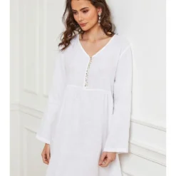 Linnen Jurk "Ecoja" Wit