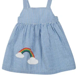 Frugi Jurk "Alma" Lichtblauw/wit