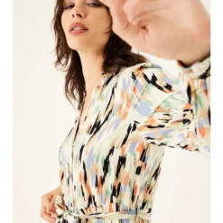 Garcia Jurk Beige/meerkleurig -Exporteren Mooie Look Winkel garcia jurk beige meerkleurig 2