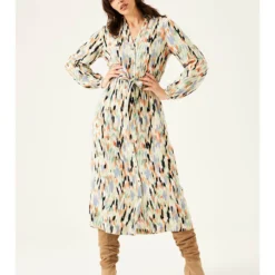 Garcia Jurk Beige/meerkleurig