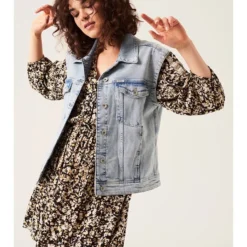 Garcia Jurk Zwart/beige/meerkleurig