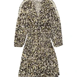 Garcia Jurk Zwart/beige/meerkleurig -Exporteren Mooie Look Winkel garcia jurk zwart beige meerkleurig 3