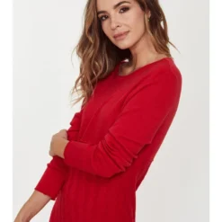 Gebreide Jurk "Ciste" Rood -Exporteren Mooie Look Winkel gerard pasquier gebreide jurk ciste rood 2