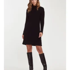 Gebreide Jurk "Colza" Zwart