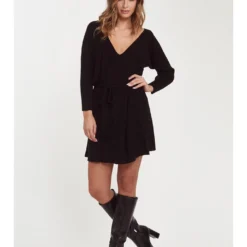 Gebreide Jurk "Dahlia" Zwart